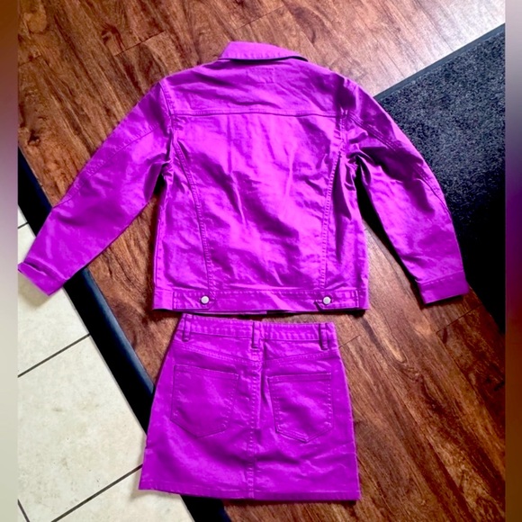 Purple Denim Skirt Set - Picture 2 of 4